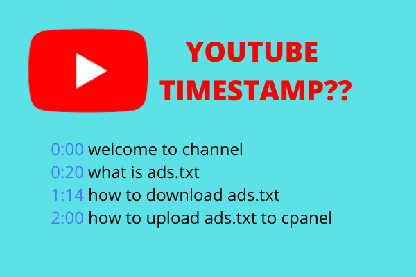 what is youtube timestamp and how to use it
