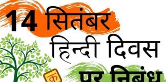 Essay on hindi diwas in hindi हिंदी दिवस पर निबंध